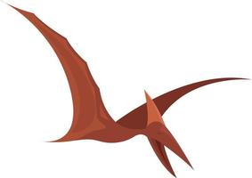 pájaro pterodáctilo, ilustración, vector sobre fondo blanco