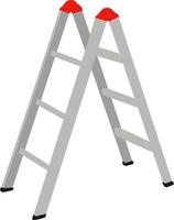 Folding ladder, illustration, vector on white background.