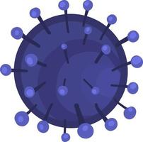 Blue round virus, illustration, vector on white background