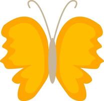 Yellow and orange butterfly, illustration, vector, on a white background. vector