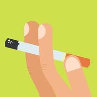 Cigarette, illustration, vector on white background.