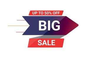 Big sale banner design with discount offer. vector