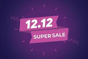 Super sale 12.12 colorful style vector