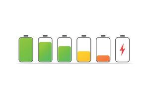 Battery charge level vector icon.