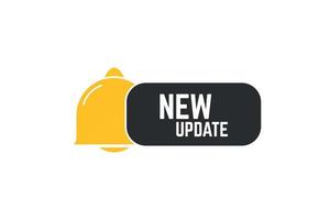 New update with notification bell icon vector