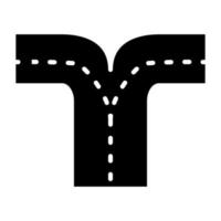 Road Split Icon Style vector