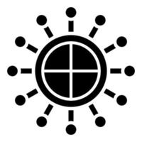 Nautical Wheel Icon Style vector