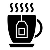 estilo de icono de té vector