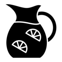 Lemonade Jug Icon Style vector