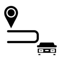 Driving Route Icon Style vector