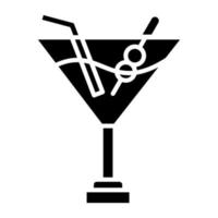 estilo de icono de martini vector