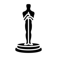 estilo de icono de premio oscar vector