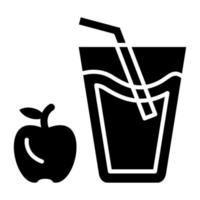 estilo de icono de jugo de manzana vector