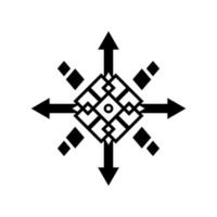 Black Ethnic Geometric Pattern vector
