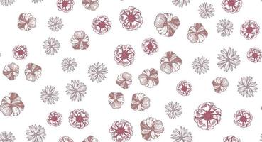 Flowers pattern Hand-drawn. Vector seamless background.