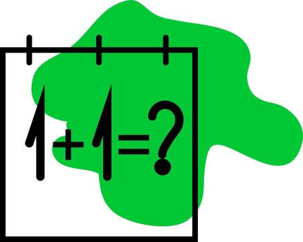 Mathematics class, illustration, vector, on a white background. vector