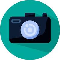 Photo camera, illustration, vector, on a white background. vector