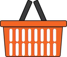 Shopping cart, illustration, vector on white background.
