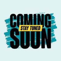 Coming soon teaser promo display graphic asset style 3 vector