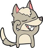 doodle character cartoon wolf vector