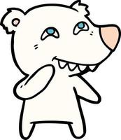 doodle character cartoon polar bear vector