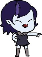 doodle character cartoon vampire girl vector