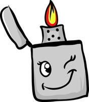 Happy lighter, illustration, vector on white background.