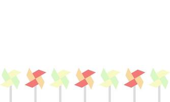 paper windmill background vector