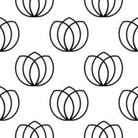 floral outline seamless pattern 2 vector