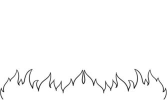 fire hand drawn background vector