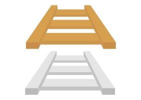 illustration of wooden and iron rails 2 vector