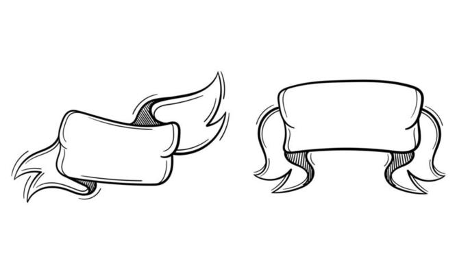 hand drawn ribbon