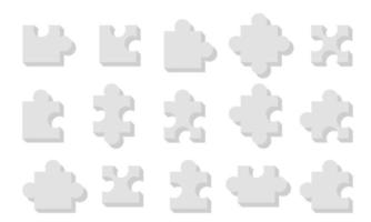 illustration of 3d various puzzle shapes vector