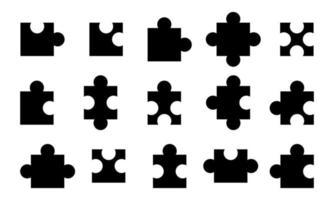 illustration of various puzzle shapes vector