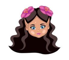 Fairy girl avatar vector