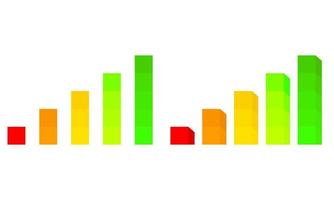 signal strength symbol with two types design vector