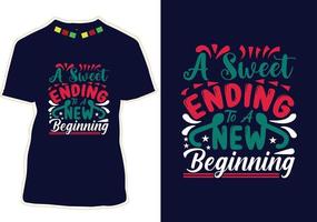 New Year T-shirt Design vector