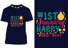 New Year T-shirt Design vector