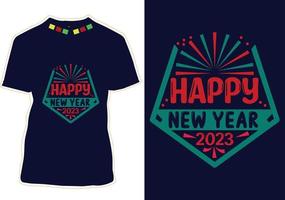 New Year T-shirt Design vector