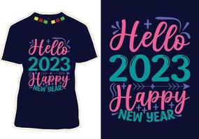 New Year T-shirt Design vector