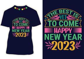 New Year T-shirt Design vector