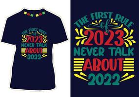 New Year T-shirt Design vector