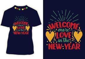 New Year T-shirt Design vector