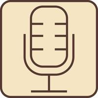 Web microphone, illustration, vector, on a white background. vector