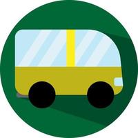 Yellow microbus, illustration, vector, on a white background. vector