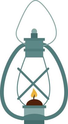 Old lamp, illustration, vector on white background.