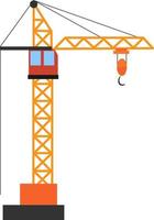 Construction crane, illustration, vector on white background.