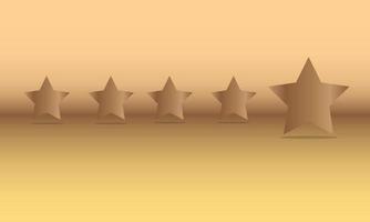 símbolo de cinco estrellas de calificación dorada del servicio de revisión de satisfacción del cliente icono de calificación de mejor calidad o marca de premio de éxito retroalimentación brillante y tasa de evaluación del producto. eps10 vector