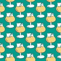 Glass of juice pattern , illustration, vector on white background