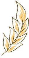 Decorative wheat, illustration, vector on white background.